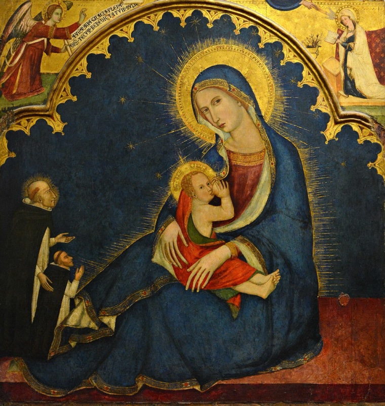 Madonna of Humility with Saint Dominic and a donor